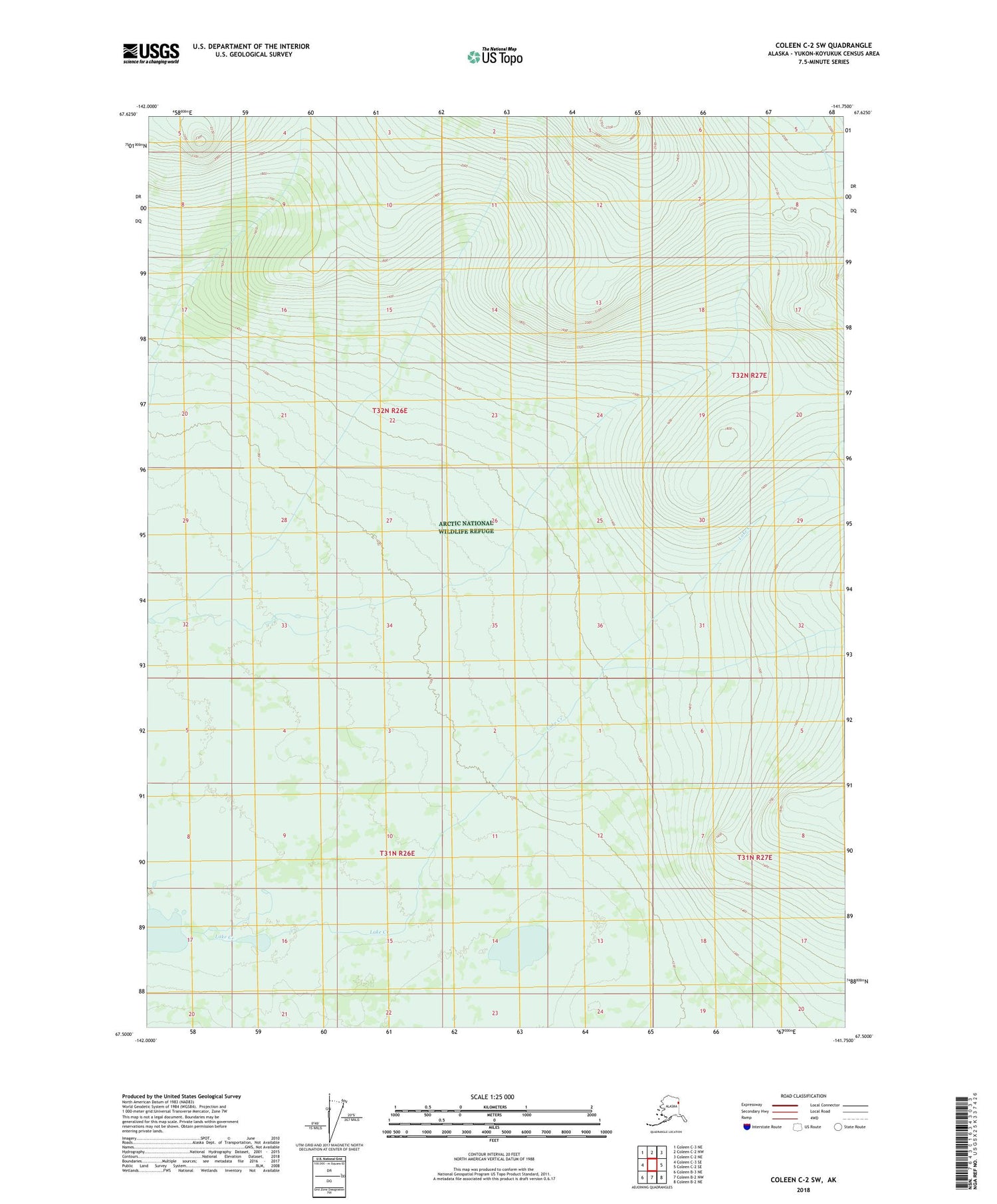Coleen C-2 SW Alaska US Topo Map Image