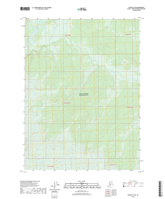 Coleen C-6 NE Alaska US Topo Map Image