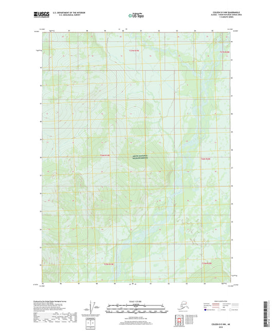 Coleen D-5 NW Alaska US Topo Map Image