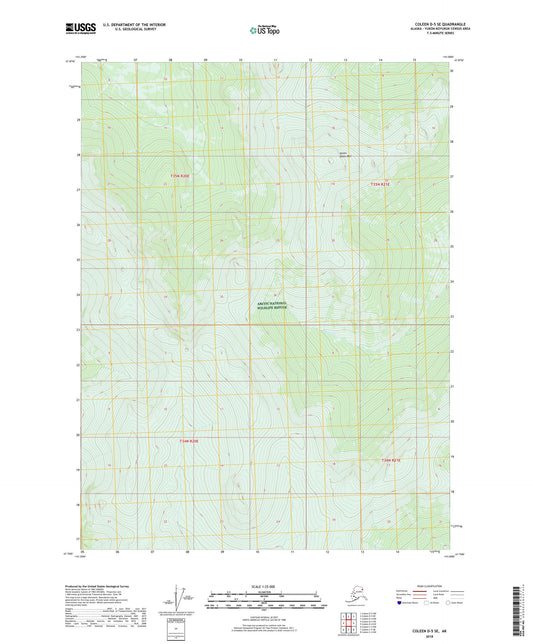 Coleen D-5 SE Alaska US Topo Map Image