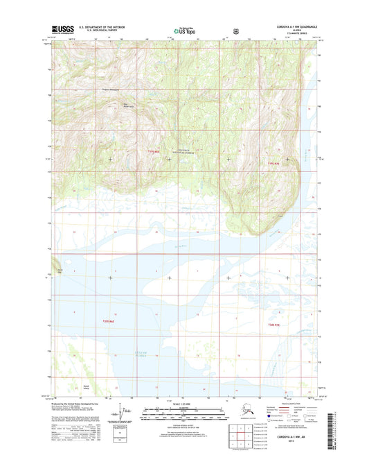 Cordova A-1 NW Alaska US Topo Map Image