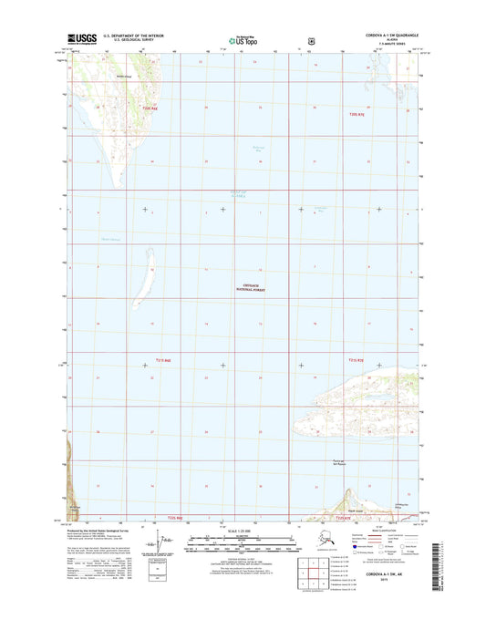 Cordova A-1 SW Alaska US Topo Map Image