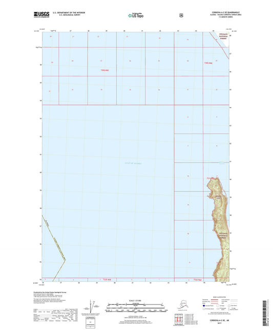 Cordova A-2 SE Alaska US Topo Map Image