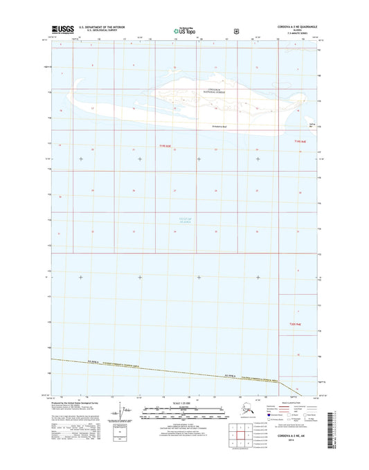 Cordova A-3 NE Alaska US Topo Map Image