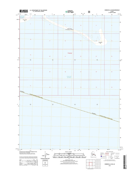 Cordova A-4 NE Alaska US Topo Map Image
