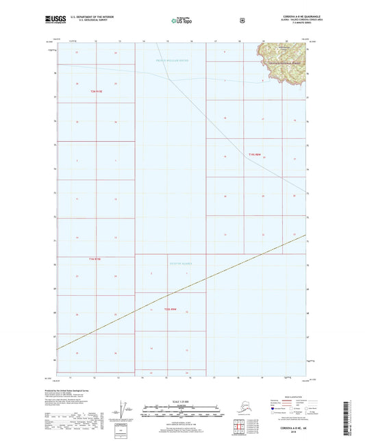 Cordova A-8 NE Alaska US Topo Map Image