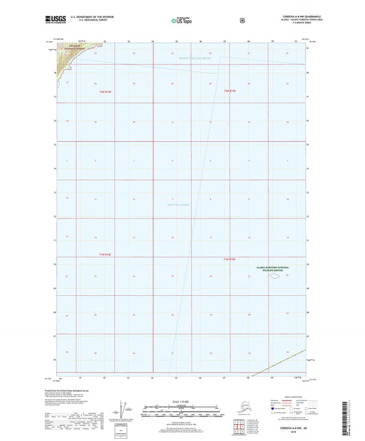 Cordova A-8 NW Alaska US Topo Map Image