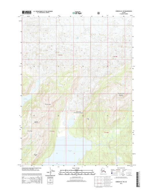 Cordova B-1 NE Alaska US Topo Map Image