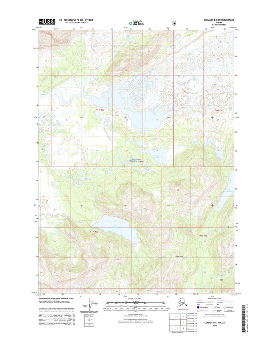 Cordova B-1 NW Alaska US Topo Map Image