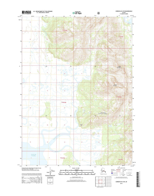 Cordova B-2 SW Alaska US Topo Map Image