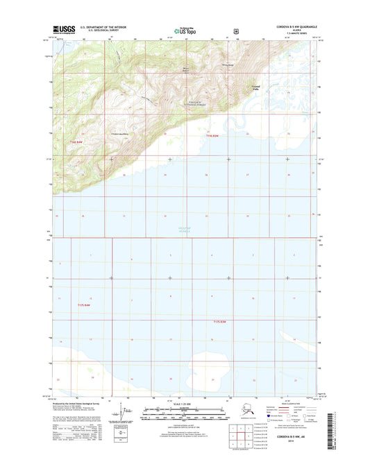 Cordova B-5 NW Alaska US Topo Map Image
