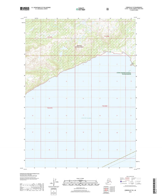 Cordova B-7 SE Alaska US Topo Map Image