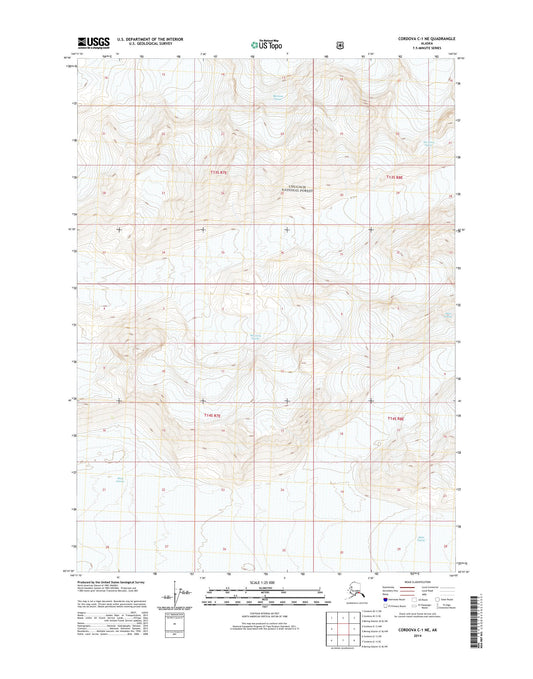 Cordova C-1 NE Alaska US Topo Map Image
