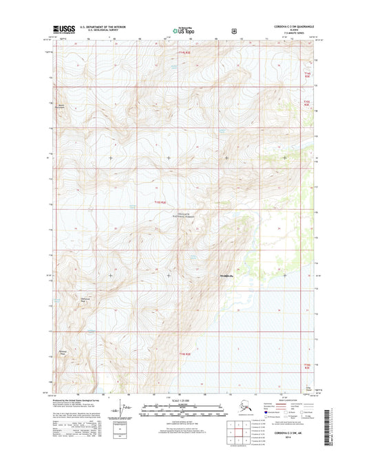 Cordova C-3 SW Alaska US Topo Map Image