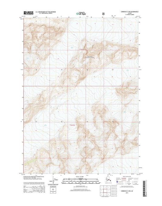 Cordova C-4 NE Alaska US Topo Map Image