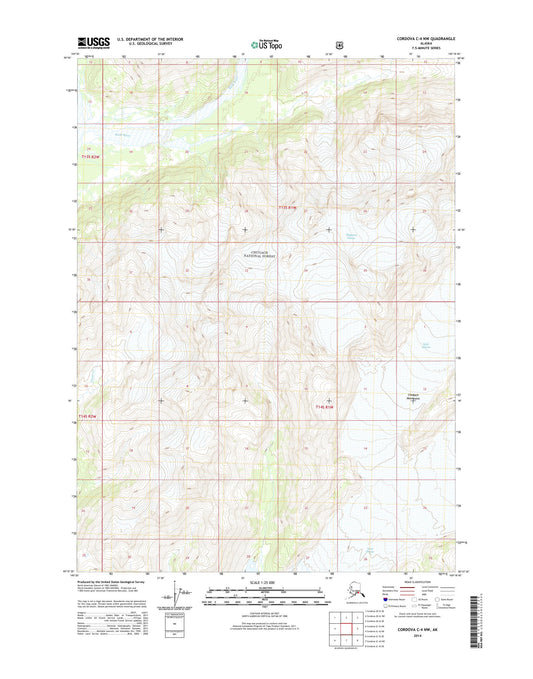 Cordova C-4 NW Alaska US Topo Map Image