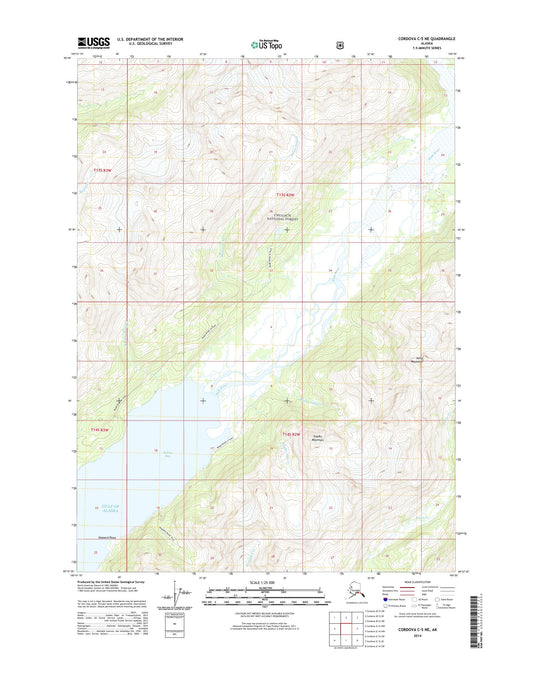 Cordova C-5 NE Alaska US Topo Map Image