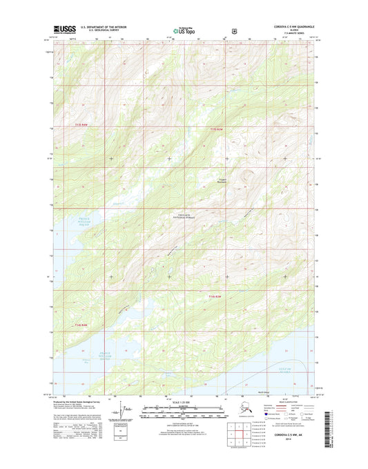 Cordova C-5 NW Alaska US Topo Map Image