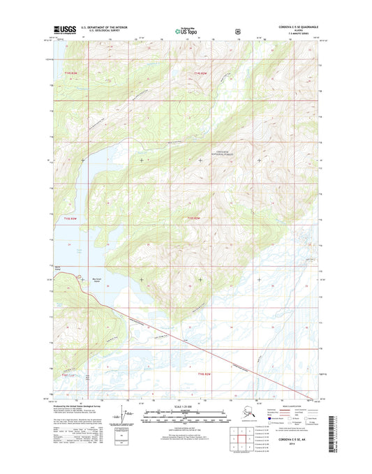 Cordova C-5 SE Alaska US Topo Map Image