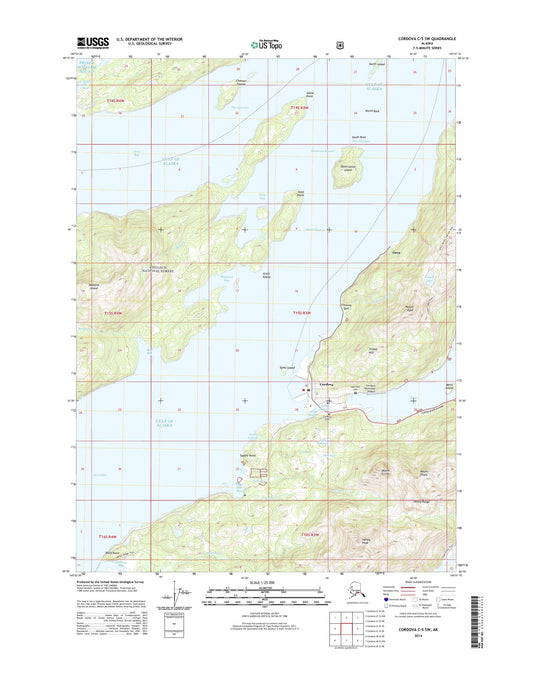 Cordova C-5 SW Alaska US Topo Map Image