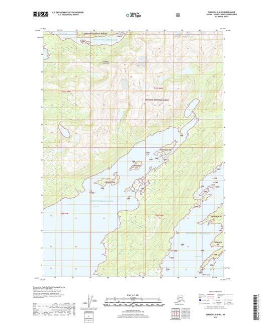 Cordova C-6 NE Alaska US Topo Map Image