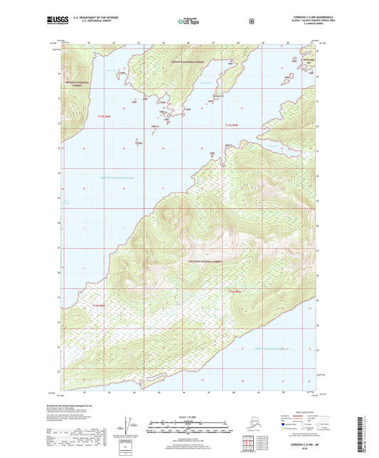 Cordova C-6 NW Alaska US Topo Map Image