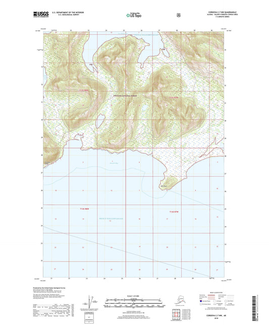 Cordova C-7 NW Alaska US Topo Map Image