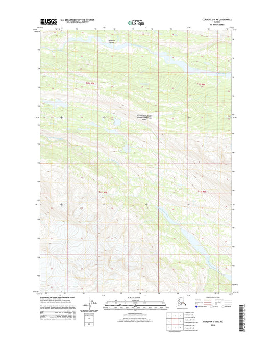 Cordova D-1 NE Alaska US Topo Map Image