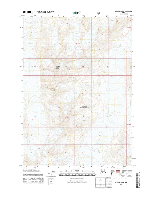 Cordova D-4 NE Alaska US Topo Map Image