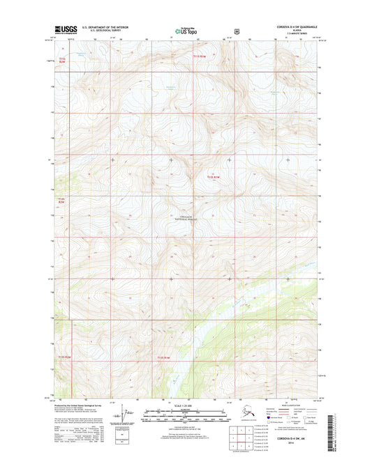 Cordova D-4 SW Alaska US Topo Map Image