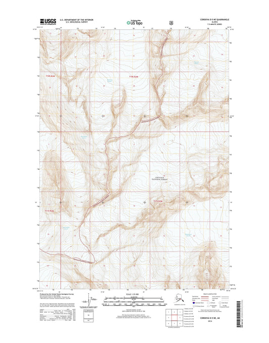 Cordova D-5 NE Alaska US Topo Map Image