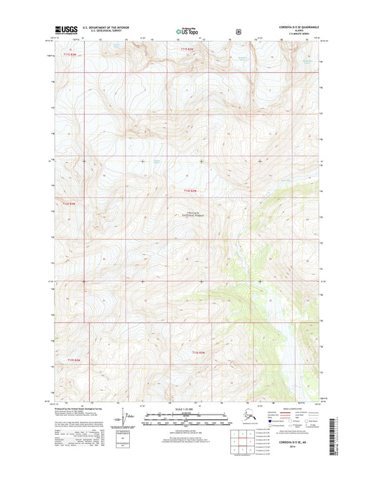 Cordova D-5 SE Alaska US Topo Map Image