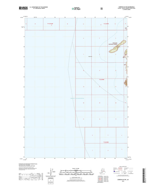 Cordova D-8 SW Alaska US Topo Map Image