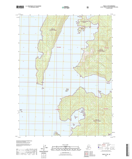 Craig A-2 SW Alaska US Topo Map Image
