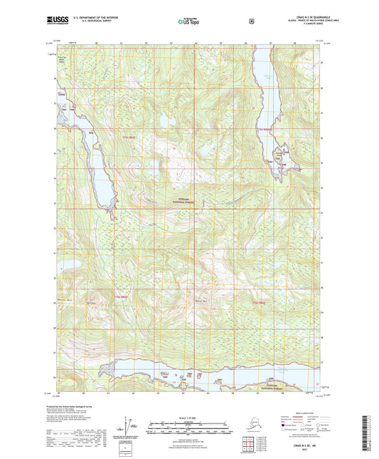 Craig B-2 SE Alaska US Topo Map Image