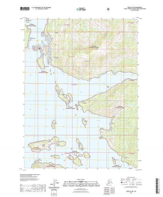 Craig B-4 NE Alaska US Topo Map Image