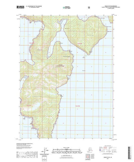 Craig B-5 SW Alaska US Topo Map Image