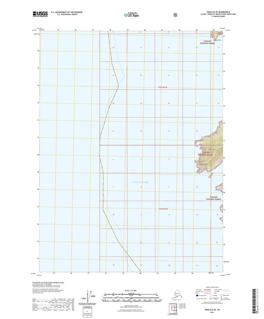 Craig B-6 SE Alaska US Topo Map Image