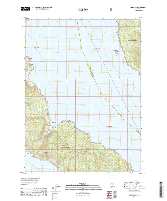 Craig C-1 SW Alaska US Topo Map Image