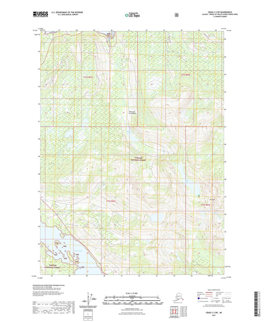 Craig C-3 SW Alaska US Topo Map Image