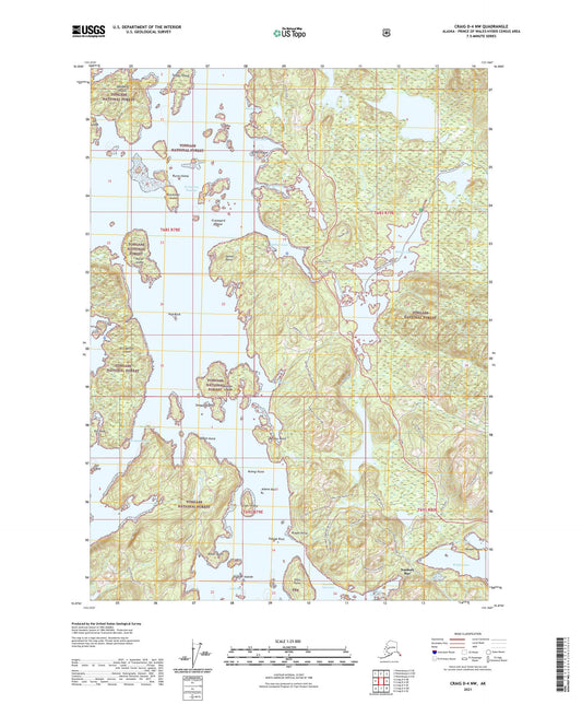 Craig D-4 NW Alaska US Topo Map Image
