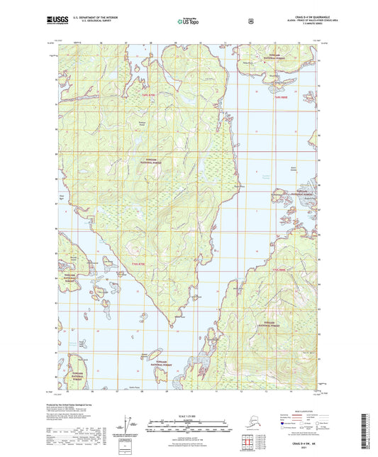 Craig D-4 SW Alaska US Topo Map Image