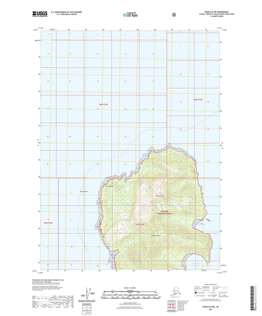 Craig D-6 NW Alaska US Topo Map Image