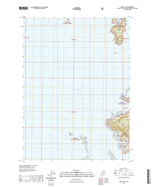 Craig D-6 SE Alaska US Topo Map Image