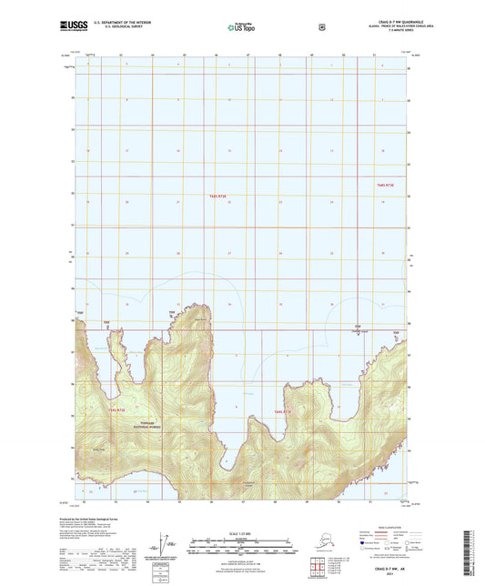 Craig D-7 NW Alaska US Topo Map Image