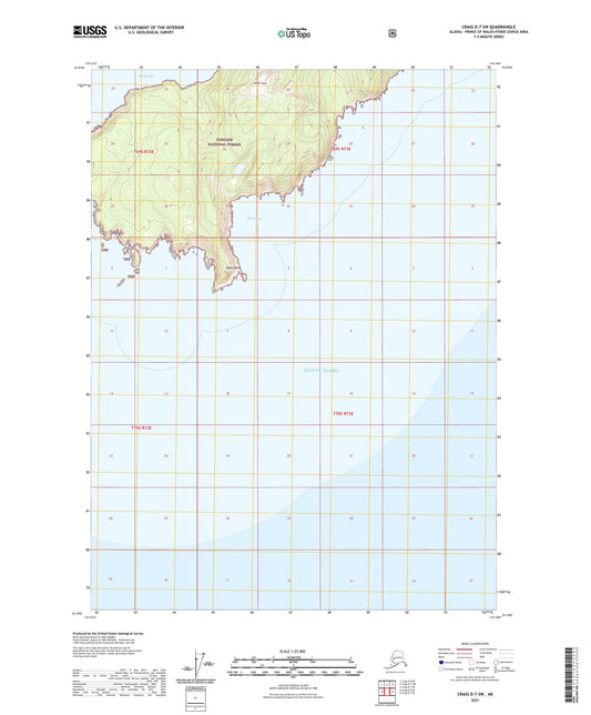 Craig D-7 SW Alaska US Topo Map Image