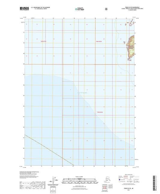 Craig D-8 SE Alaska US Topo Map Image