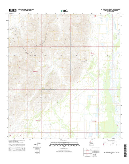 De Long Mountains A-1 SW Alaska US Topo Map Image