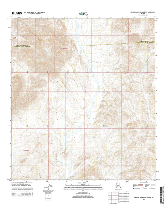 De Long Mountains A-2 NW Alaska US Topo Map Image