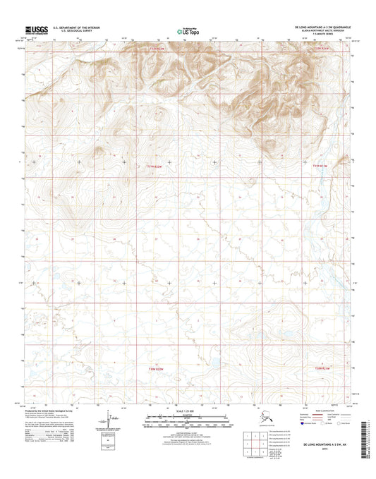 De Long Mountains A-3 SW Alaska US Topo Map Image